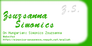 zsuzsanna simonics business card